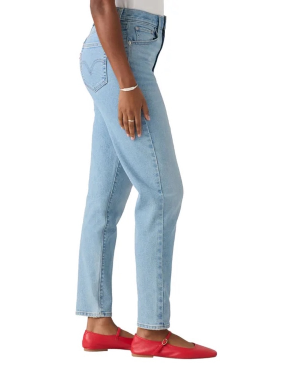 Levi’s Wedgie Fit High Rise Mom Jeans Light Wash W28 L27 NEW Condition - Picture 7 of 13